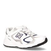 408 sneaker bambina in tessuto ed ecopelle bianco argento | Boscaini Scarpe