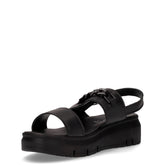 Sandalo con zeppa nero | Boscaini Scarpe