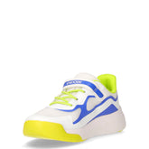 Pro-Ran sneaker bambino in tessuto ed ecopelle bianco blu | Boscaini Scarpe