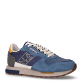 Sneaker in pelle e tessuto blu | Boscaini Scarpe