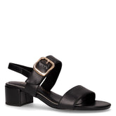 Sandalo in ecopelle con tacco nero - Sandali Con Tacco Donna | Boscaini Scarpe