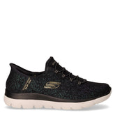 Summits Luner Glow sneaker in tessuto nero oro verde | Boscaini Scarpe