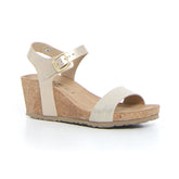 Sandalo con zeppa platino | Boscaini Scarpe