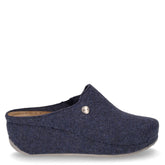 Rapy ciabatta in tessuto con zeppa blu - Ciabatte Donna | Boscaini Scarpe
