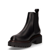 Stivaletto beatles in pelle con tacco nero | Boscaini Scarpe