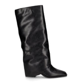 Stivale a pantalone con tacco in ecopelle nero - GOLD & GOLD | Boscaini Scarpe