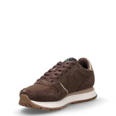 Ally Silver Gold sneaker in tessuto e pelle marrone | Boscaini Scarpe