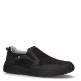 Sneaker slip on in tessuto ed ecopelle nero | Boscaini Scarpe