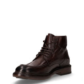 Stivaletto stringato in pelle castagno | Boscaini Scarpe