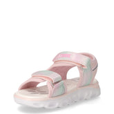 Clelia sandalo in tessuto con luci bambina rosa | Boscaini Scarpe