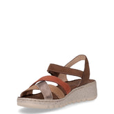 Sandalo con zeppa fucile mattone | Boscaini Scarpe