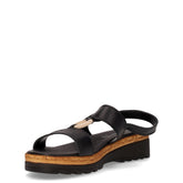 Sandalo con zeppa nero | Boscaini Scarpe