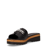 Ciabatta con zeppa nero | Boscaini Scarpe