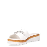 Ciabatta con zeppa bianco | Boscaini Scarpe