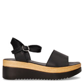 Sandalo con zeppa nero - Sandali Con Tacco Donna | Boscaini Scarpe