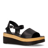 Sandalo con zeppa nero - Sandali Con Tacco Donna | Boscaini Scarpe