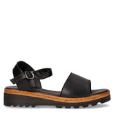 Sandalo con zeppa nero | Boscaini Scarpe