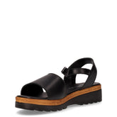 Sandalo con zeppa nero | Boscaini Scarpe