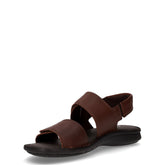 Sandalo con strappi in pelle marrone | Boscaini Scarpe