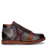 Sneaker alta casual in pelle grigio | Boscaini Scarpe