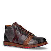 Sneaker alta casual in pelle grigio | Boscaini Scarpe