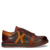 Snakers casual in pelle comb crust bordeaux | Boscaini Scarpe
