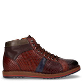 Stivaletto stringato con zip comb marrone bordeaux - EXTON UOMO | Boscaini Scarpe