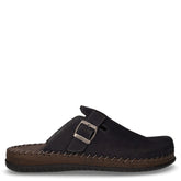 Ciabatta da casa in pelle blu - Ciabatte Uomo | Boscaini Scarpe