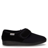 Pantofola con strappo in tessuto nero - Comfort Donna | Boscaini Scarpe