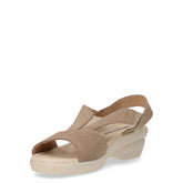 Sandalo con zeppa tortora | Boscaini Scarpe