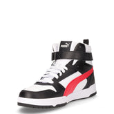 RBD Game sneaker in pelle ed ecopelle bianco nero rosso | Boscaini Scarpe