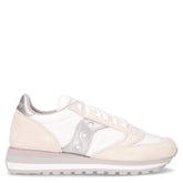 Jazz OTriplel sneaker in pelle e tessuto bianco argento | Boscaini Scarpe