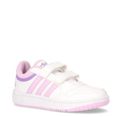 Hoops 3.0 sneaker da bambina in ecopelle bianco lilla - ADIDAS | Boscaini Scarpe