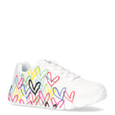 Uno lite spread the love sneaker da ragazza in ecopelle bianco - Sneakers Bambina | Boscaini Scarpe