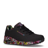 Uno loving love sneaker in ecopelle nero - Donna | Boscaini Scarpe