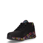 Uno loving love sneaker in ecopelle nero | Boscaini Scarpe