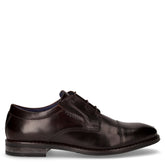 Stringata in pelle marrone scuro | Boscaini Scarpe