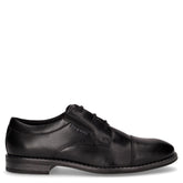 Stringata casual in pelle nero | Boscaini Scarpe
