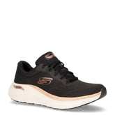 Arch fit 2.0 glow the disstance sneaker in tessuto nero oro rosa - SKECHERS DONNA | Boscaini Scarpe