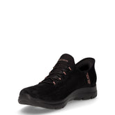 Summits classy night sneaker slip ins in tessuto nero oro | Boscaini Scarpe