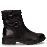 Stivaletto in ecopelle e tessuto con zip nero - Stivaletti Donna | Boscaini Scarpe