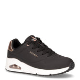 Uno golden air sneaker in ecopelle nero - SKECHERS DONNA | Boscaini Scarpe