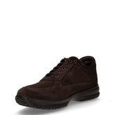 Stringata sportiva in pelle caffè | Boscaini Scarpe