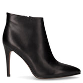 Tronchetto a punta in pelle con zip nero - Tronchetti Donna | Boscaini Scarpe