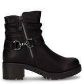 Tronchetto in ecopelle con zip nero - Tronchetti Donna | Boscaini Scarpe