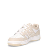 480 sneaker in pelle beige bianco | Boscaini Scarpe