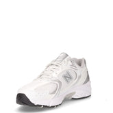 530 sneaker in ecopelle e tessuto bianco argento | Boscaini Scarpe