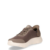 Go walk flex hands up sneaker slip ins in tessuto marrone | Boscaini Scarpe
