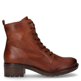 Stivaletto stringato in pelle con tacco brandy - Nuovi arrivi Donna | Boscaini Scarpe