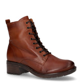 Stivaletto stringato in pelle con tacco brandy - Nuovi arrivi Donna | Boscaini Scarpe